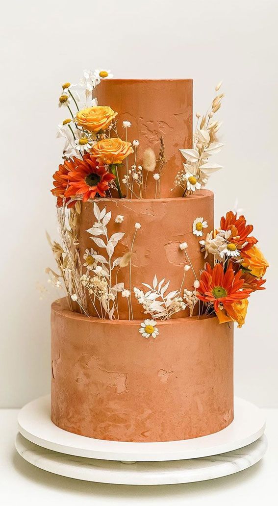 Wedding cake effet terracotta