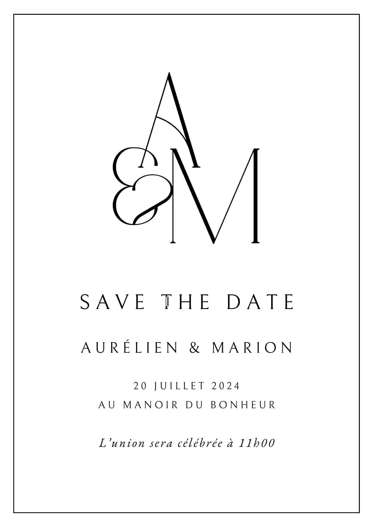 Papeterie mariage en blanc save the date